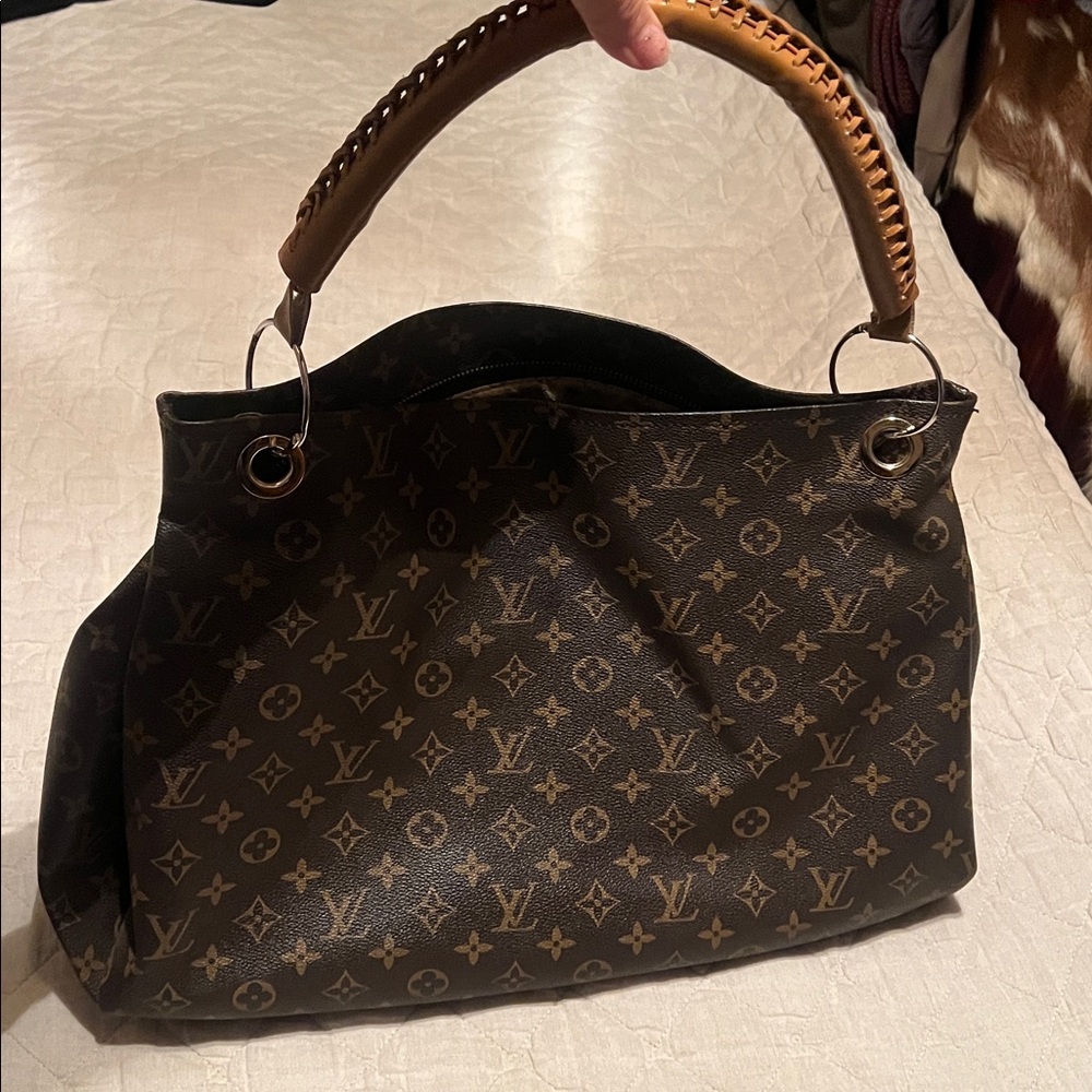 Dark Brown Monogram Shoulder Bag - image 11
